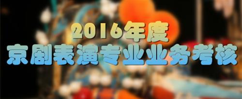 鸡鸡爱逼逼骚逼网国家京剧院2016年度京剧表演专业业务考...